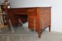 Antique Italian Lombard 18th century walnut center desk with drawers