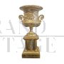 Antique-style gilded stucco column vase    