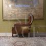 1920s brown leather armchair