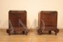 Pair of Art Deco walnut nightstands