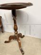 Antique Louis Philippe era oval walnut side table