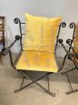 Pair of classic wrought iron armchairs
