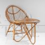 Bamboo armchair and coffee table set, Italy 1960s