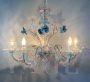 Rezzonico chandelier in colored Murano glass, Cesare Toso company, 1970s