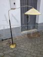 Vintage reading floor lamp with adjustable arm