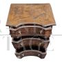 Pair of 19th century Venetian bedside tables in walnut and briar