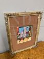 Modern art painting from the 50s signed Arp, tempera on canvas
