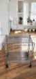 Vintage stainless steel grid trolley