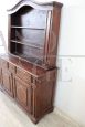 Antique Louis XIV style rustic cupboard with plate rack, 20th century