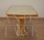 Dining table by Vittorio Dassi with marble base and glass top