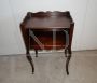 Small vintage bedside table in classic style with open compartment