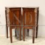 Pair of Directoire bedside tables with bronzes in Retour d'Egypte style, Italy late 18th century