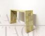 Art Deco style console table in parchment, 1980s