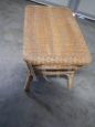 Vintage side table in bamboo and rattan
