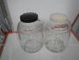Pair of vintage glass shop jars                            