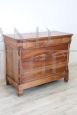 19th century antique rustic walnut chest of drawers