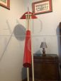 Stilnovo red floor lamp with joint, 1950s