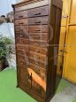 Vintage oak lawyer's filing cabinet with doors and drawers
