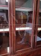 19th century Victorian bookcase with glass doors
