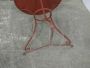 1940s red iron garden table