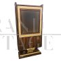 Art Deco style display cabinet in wood and parchment