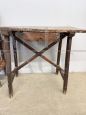 Rustic side or writing table in walnut and chestnut from the 18th century