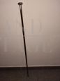 Walnut wood walking stick with silver handle  