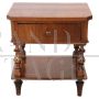 Small antique 19th century walnut nightstand with drawer