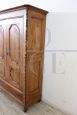 Antique solid poplar wood wardrobe, mid-19th century