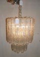 Vintage Venini model chandelier with glass tubes, Italy 1960s