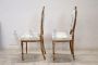 Pair of antique padded beech wood chairs, early 20th century