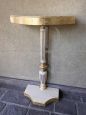 Baroque style console in white and gold painting, with fluted leg