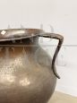 Antique hammered copper amphora vase with two handles, 18th century