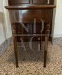 Wooden side table with glass top, early 1900s