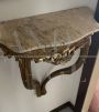 Baroque style wall console with marble top, early 1900s
