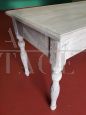 Shabby chic lacquered 19th century dining table with drawer