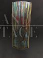 Rare pair of Cenedese wall lamps in multicolored Murano glass