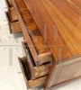 Antique Louis Philippe desk in walnut with drawers, 19th century Italy