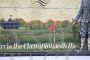 Vintage hand-decorated wooden golf course sign