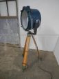 Vintage USA Naval searchlight with wooden tripod