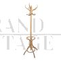 Vintage Austrian coat stand with umbrella stand in bent beech