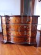 Antique Baroque style chest of drawers in walnut briar