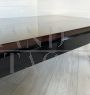 Vintage 1950s black lacquered rosewood coffee table