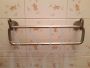 Vintage brushed metal wall mounted towel holder set