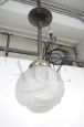 1920s pendant light in bud decorated glass