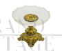 Napoleon III centerpiece tazza cup in bronze and glass