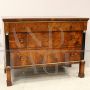 Antique Empire chest of drawers in walnut, Italy 19th century
