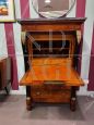 19th century Empire secretaire in walnut and walnut crotch