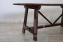 Antique solid oak refectory table from the early 19th century