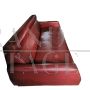 Vintage red leather sofa, 1950s